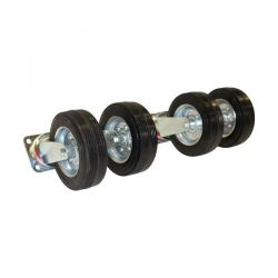 SET OF 4 SWIVELLING WHEELS WITH BREAKING SYSTEM FOR POLE STACKING SHED