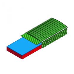 SHED FOR  PHYSICAL EDUCATION HIGH JUMP LANDING SYSTEM 5.00X3.20/30M