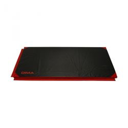 FITNESS MAT WITH ATTACHMENT STRIPS REINFORCED CORNERS