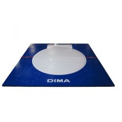 SHOT PUT THROWING PLATFORM WITH INTEGRATED TOEBOARD