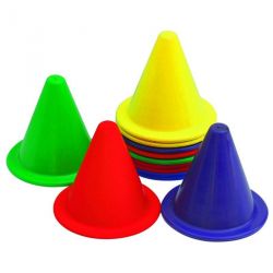 SOFT RUBBER CONE MARKERS HEIGHT 15 CM SET OF 12