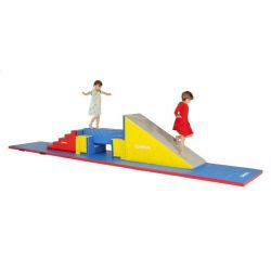 PEAK AND BRIDGE OBSTACLE COURSE 6 FOAM MODULES FOR 3-6 YEARS OLD CHILDRENS