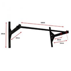 WALL OR CEILING-MOUNTED PULL-UP BAR DEPTH 40 OR 60 CM