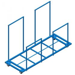 CHARIOT DE TRANSPORT VERTICAL AVEC RAMBARDES DE MAINTIEN POUR TAPIS - 200 X 75 X 135 CM
