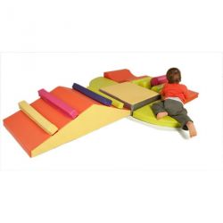 PARCOURS DE L'ESCALADE 8 MODULES MOUSSE POUR ENFANT DE 6-18 MOIS