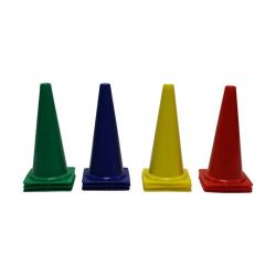 CONE PVC RIGIDE - LOT DE 12 HAUTEUR 17 CM OU 37 CM