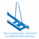 RAIL POTEAUX PERCHE A FIXER<br />AVEC CHARIOTS