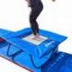 MINI TRAMPOLINE A RESSORT<br />115 X 115 X 45/55 CM<br />