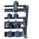 RACK DE RANGEMENT POUR HALTERES<br />165 X 50 X 80 CM