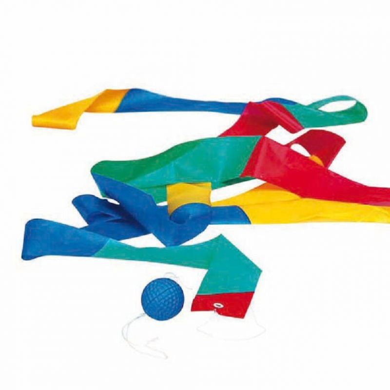 RUBAN AVEC BALLE <br />POUR LANCER <br />LOT DE 24