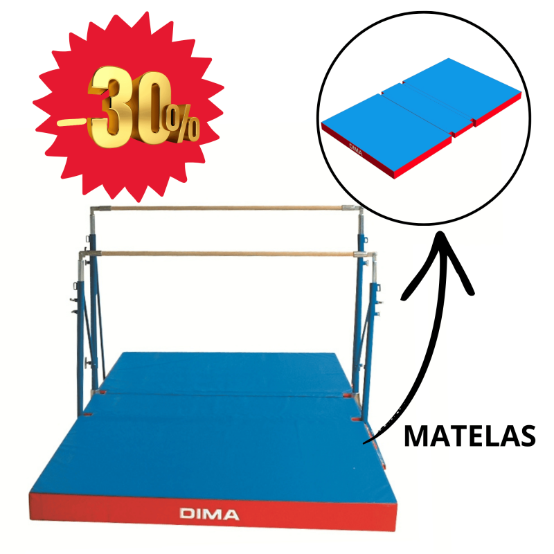 BON PLAN - MATELAS DE RECEPTION REPLIABLE POUR BARRES ASYMETRIQUES 420X240X20CM