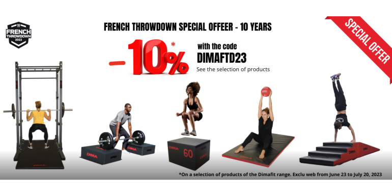 PROMOTION SUR LA GAMME DIMAFIT POUR LA 10E ÉDITION DE LA FRENCH THROWDOWN