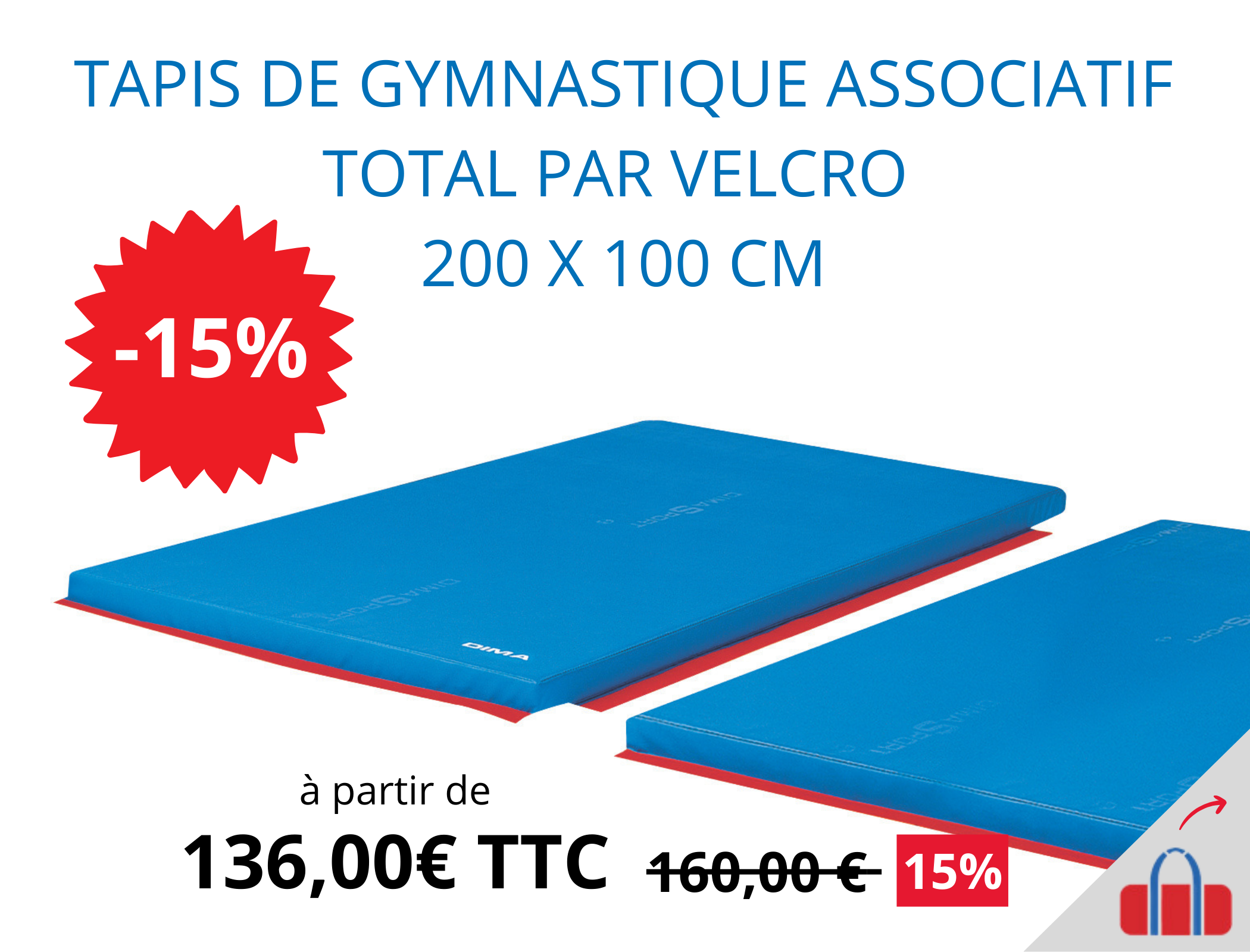 Tapis de gym associatif velcro